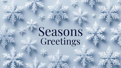 Seasons Greetings with Snowflakes