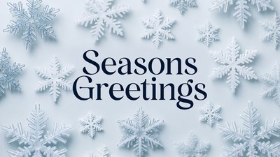 Seasons Greetings with Snowflakes