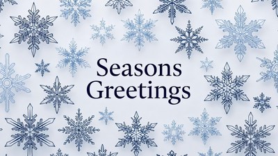 Seasons Greetings Snowflakes Background