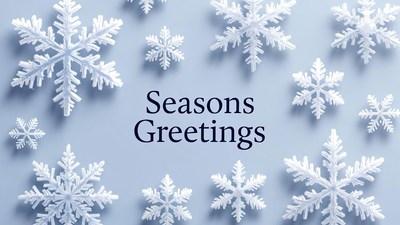 Seasons Greetings with Snowflakes
