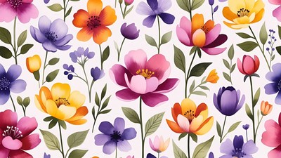 Colorful Floral Pattern Illustration