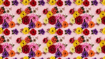 Colorful Flower Pattern Background