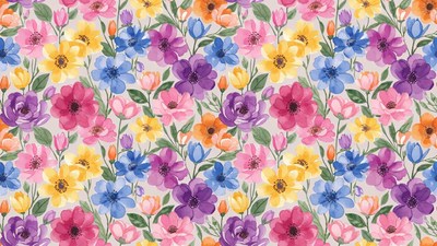 Colorful Flower Pattern Illustration