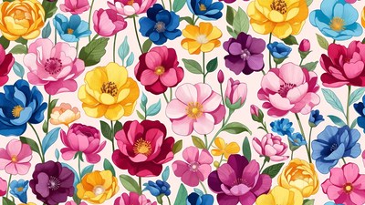 Colorful Floral Bouquet Illustration