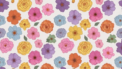 Colorful Flower Pattern Illustration