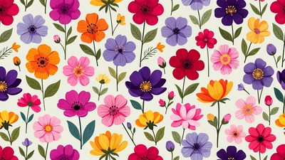 Colorful Floral Pattern Illustration