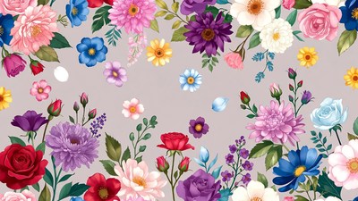 Colorful Floral Illustration Pattern