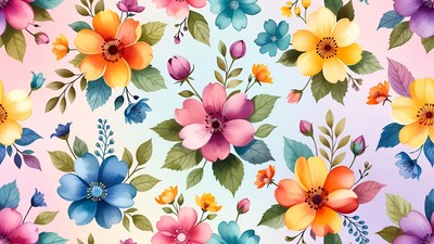 Colorful Floral Pattern Illustration