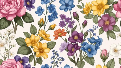 Colorful Floral Bouquet Illustration