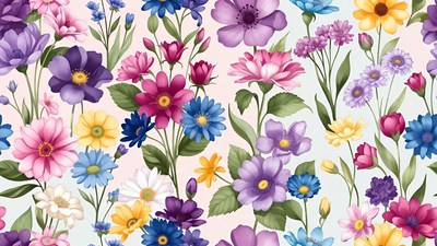 Colorful Floral Seamless Pattern