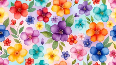 Colorful Floral Pattern Illustration