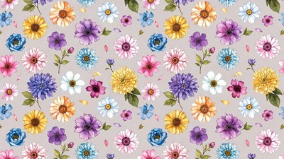 Colorful Flower Bouquet Illustration