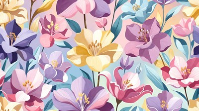 Colorful Floral Pattern Illustration