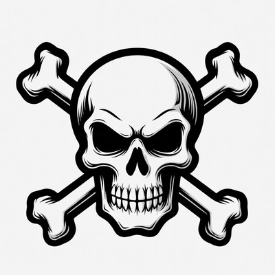 Skull and Crossbones Illustration