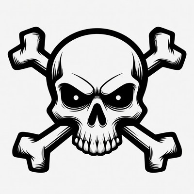 Skull and Crossbones Illustration