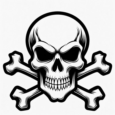 Skull and Crossbones Illustration