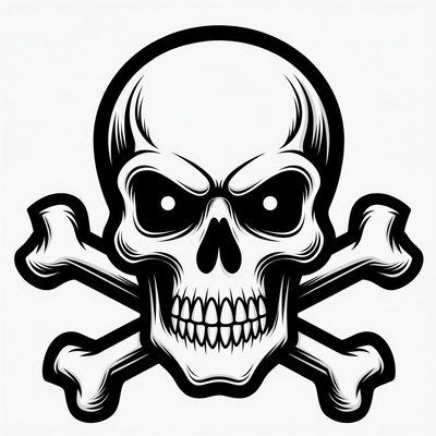 Skull and Crossbones Illustration