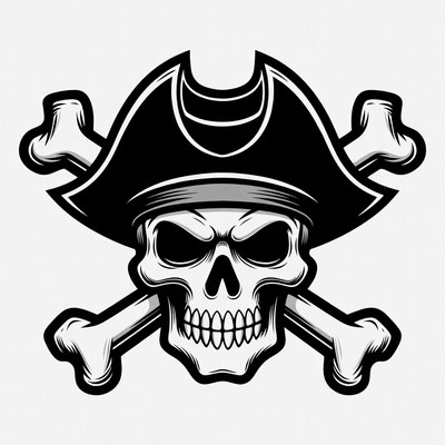 Pirate Skull with Crossed Bones