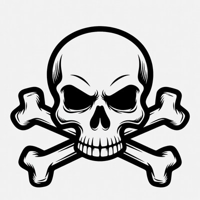 Skull and Crossbones Illustration