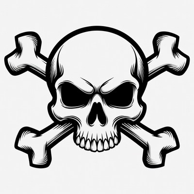 Skull and Crossbones Illustration