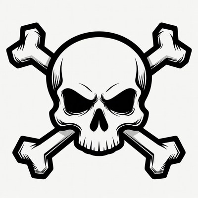 Skull and Crossbones Illustration