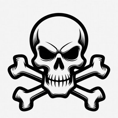 Skull and Crossbones Illustration