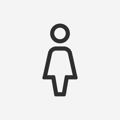 Black line icon of woman silhouette