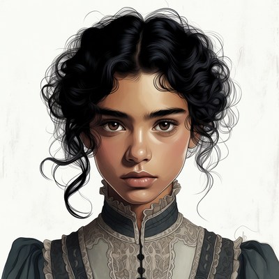 Portrait of woman in Victorian dress