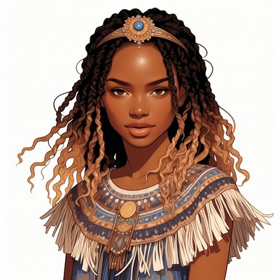 African woman in Egyptian attire