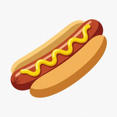 Hot dog with mustard