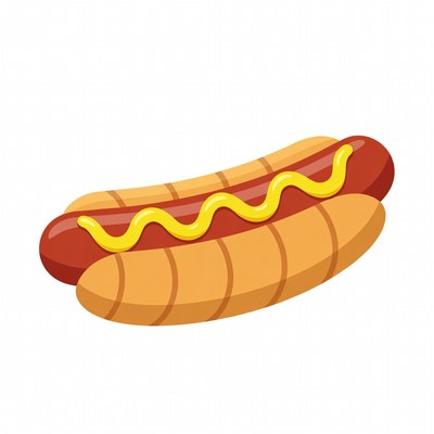 Hot dog with mustard