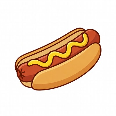 Hot dog with mustard