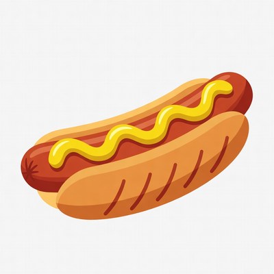Hot dog with mustard