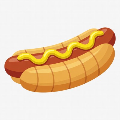 Hot dog with mustard