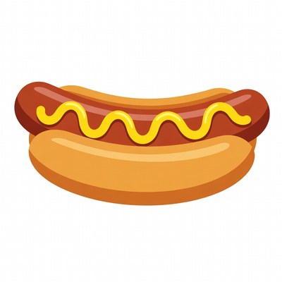 Hot dog with mustard