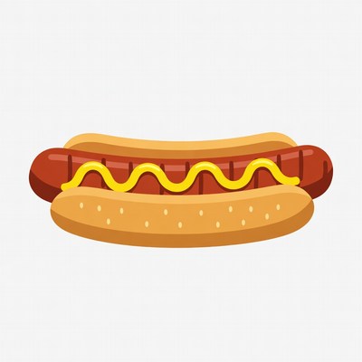 Hot dog with mustard