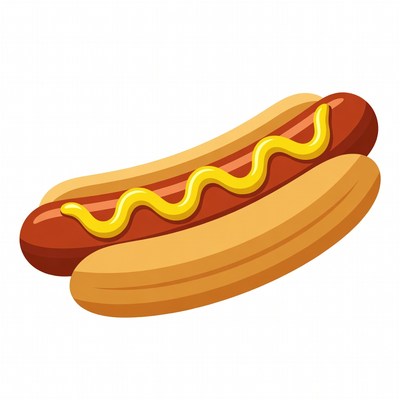 Hot dog with mustard