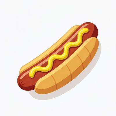 Hot dog with mustard
