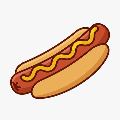 Hot dog with mustard