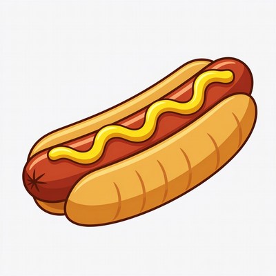 Hot dog with mustard