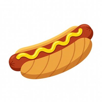 Hot dog with mustard