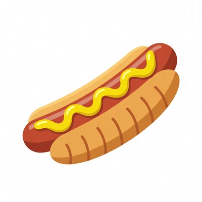 Hot dog with mustard