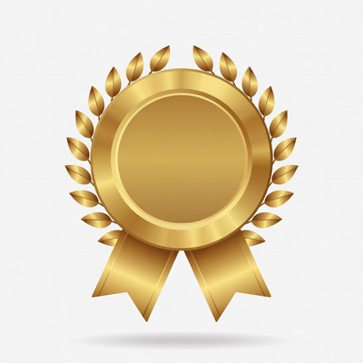 Gold Laurel Wreath Medal Blank