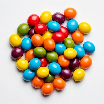 Colorful Candy on White Background