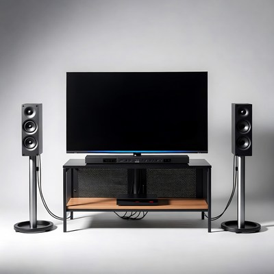 Home theater system with speakers