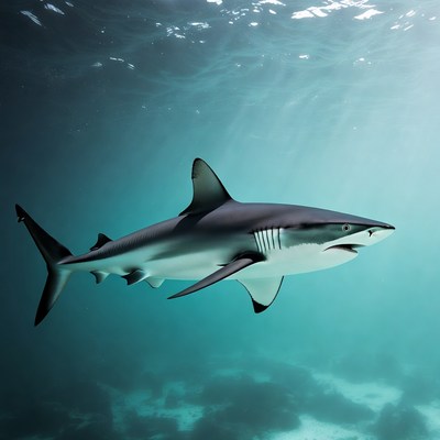 Blacktip shark swimming underwater