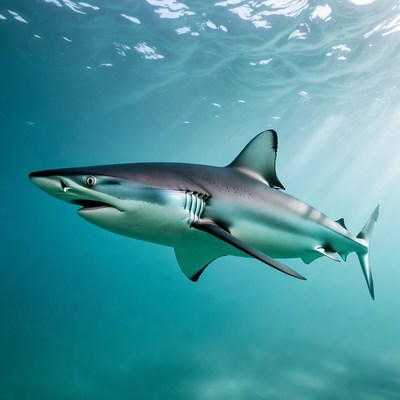 Blacktip shark swimming underwater