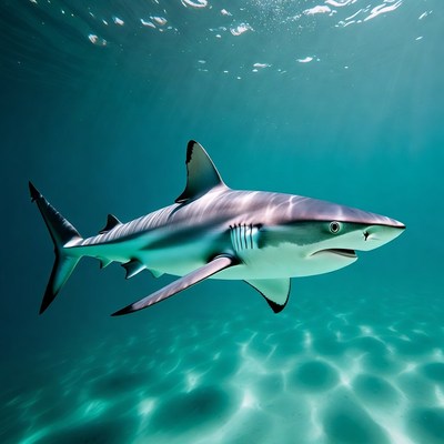Blacktip shark swimming underwater