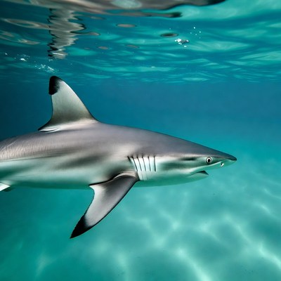 Blacktip shark swimming underwater