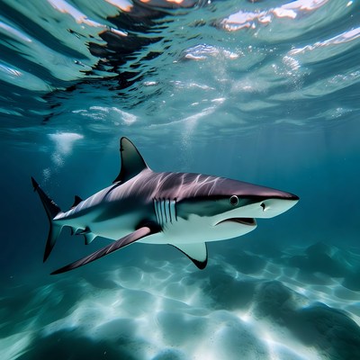 Blacktip shark swimming underwater